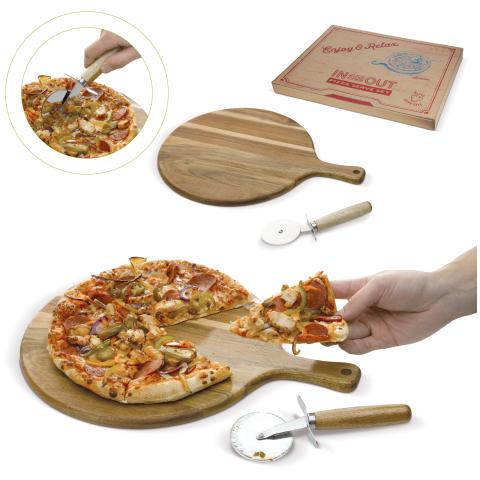 Pizzaplank met snijder